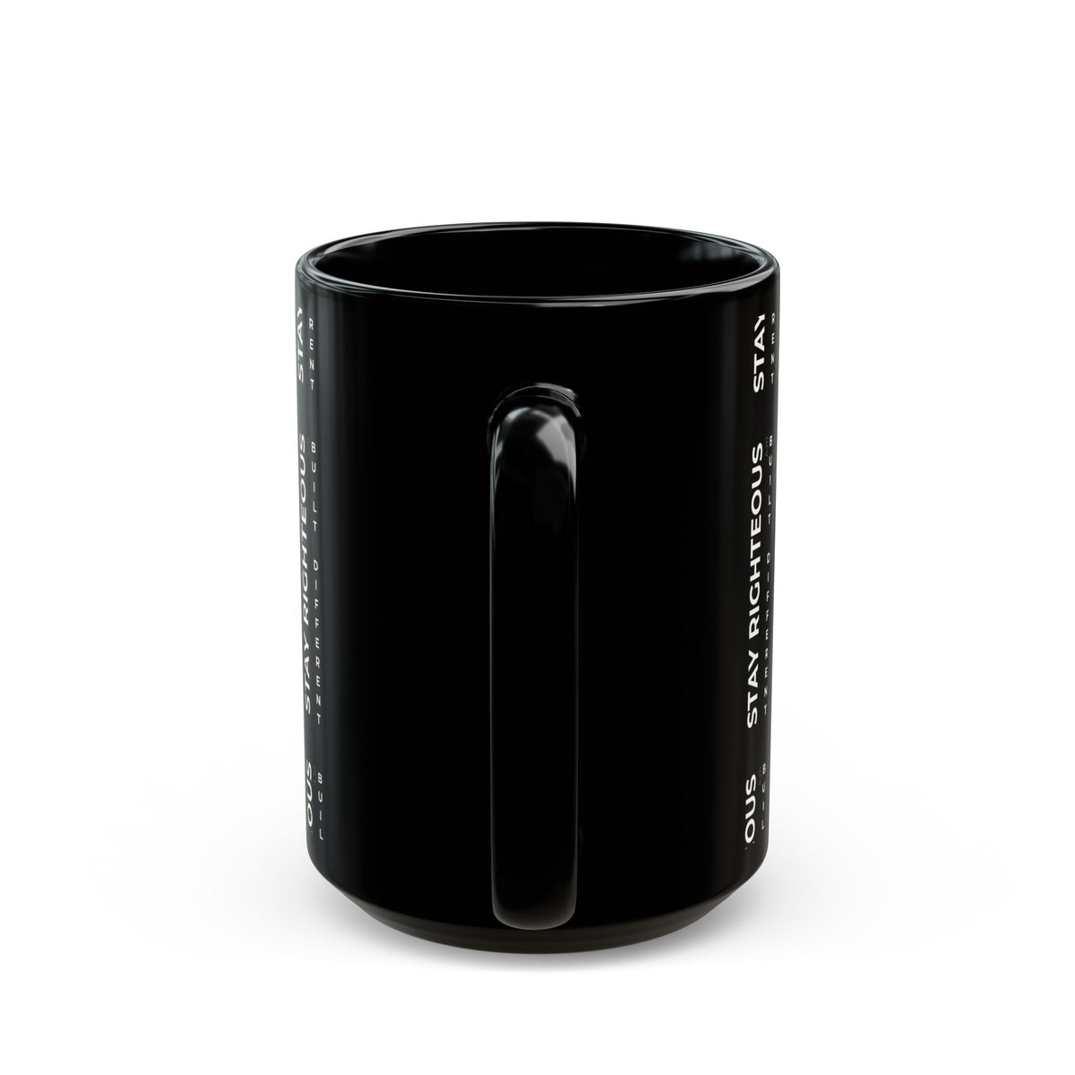 Stay Righteous Black Mug