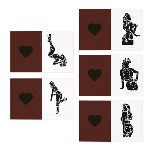 5-Pack Pin-Up Greeting Cards (Blank Inside)