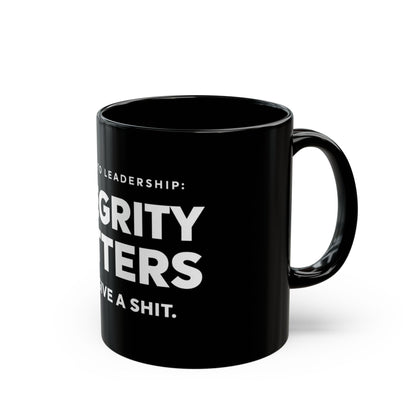 Integrity Matters Leadership Black Mug