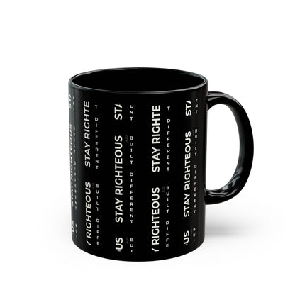 Stay Righteous Black Mug