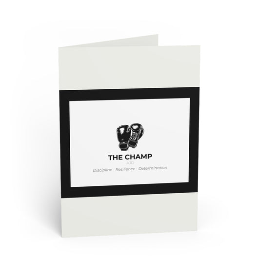 2-in-1 The Champ Motivation Greeting Card & Postcard