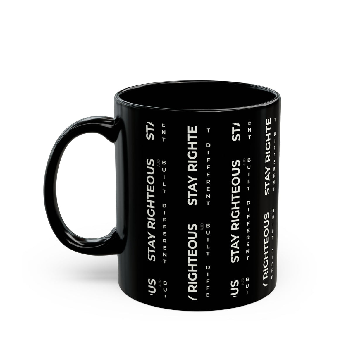 Stay Righteous Black Mug