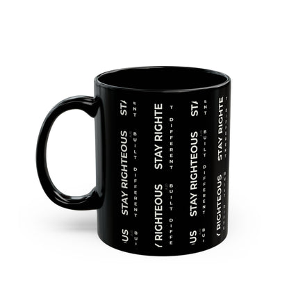 Stay Righteous Black Mug