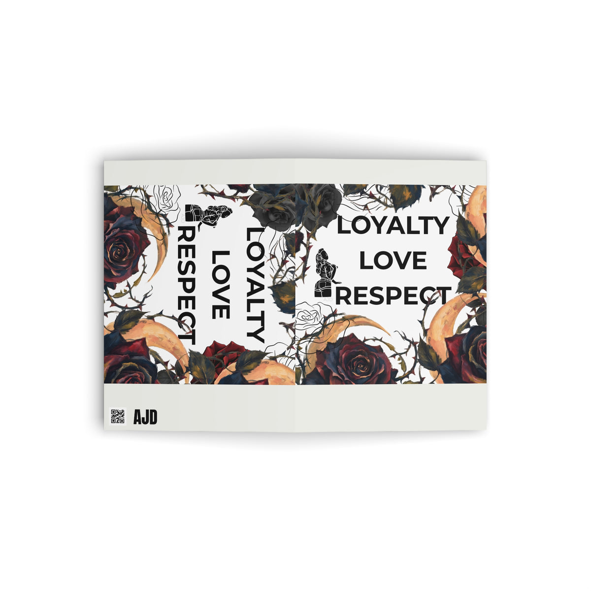 2-in-1 Loyalty Love Respect Floral Greeting Card & Postcard