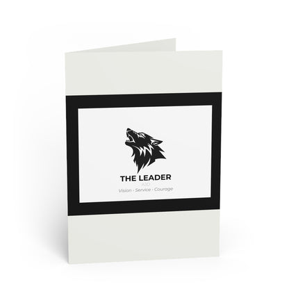 The Leader Wolf Greeting Card – Vision, Service, Courage