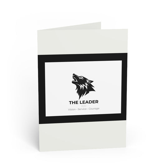 The Leader Wolf Greeting Card – Vision, Service, Courage