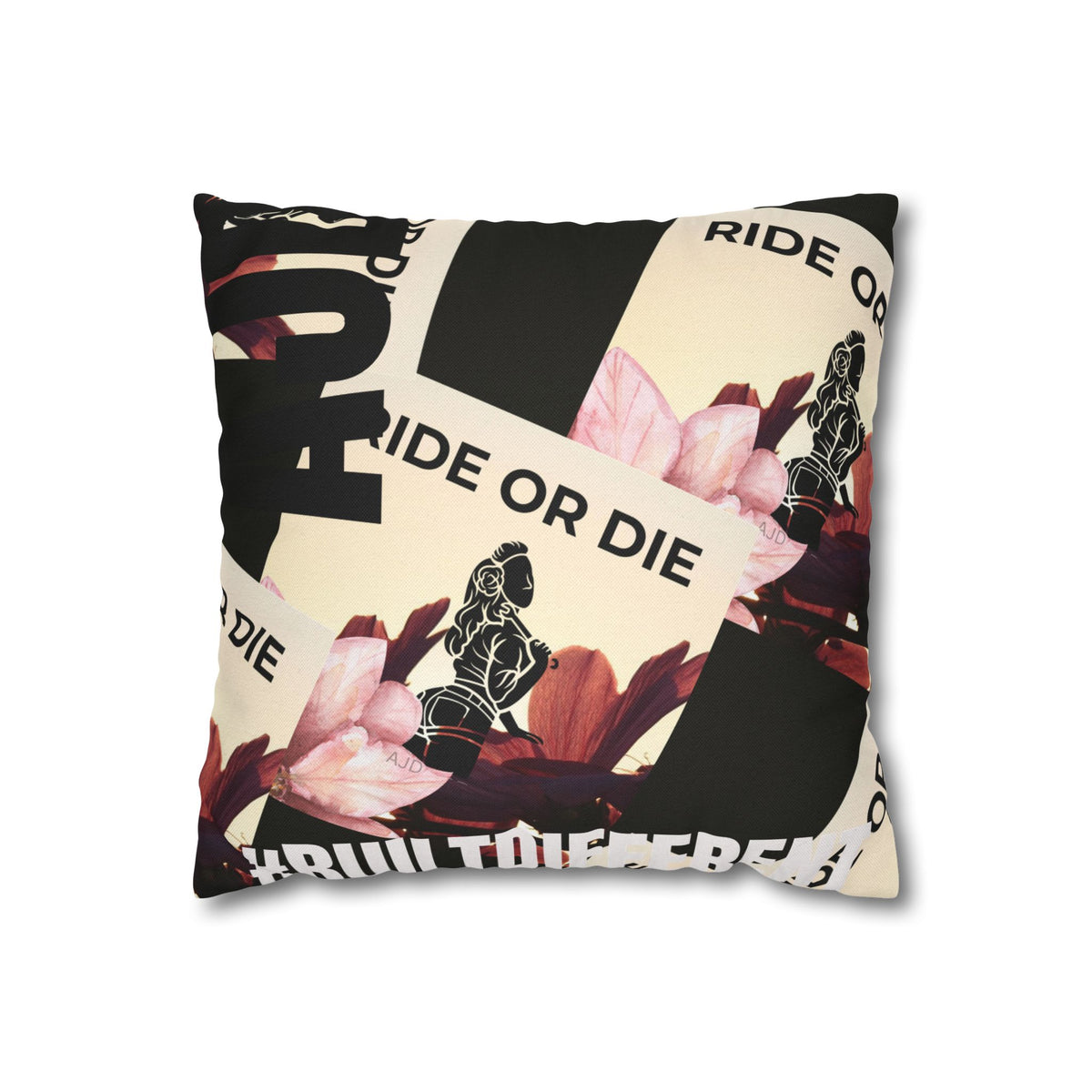 Ride or Die Long-Distance Love Square Pillowcase