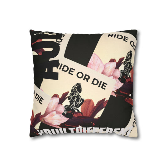 Ride or Die Long-Distance Love Square Pillowcase