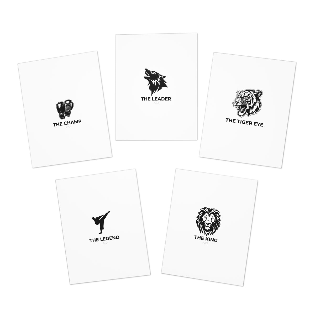 5-Pack Motivational Greeting Cards (Blank Inside)