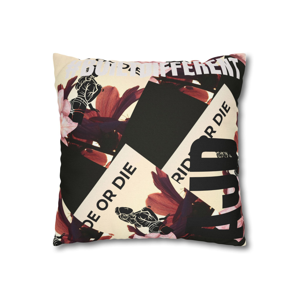 Ride or Die Long-Distance Love Square Pillowcase