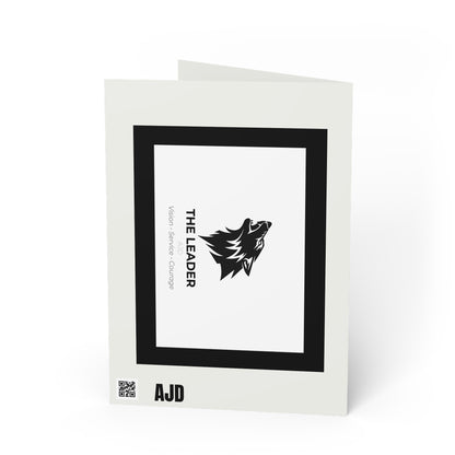 The Leader Wolf Greeting Card – Vision, Service, Courage