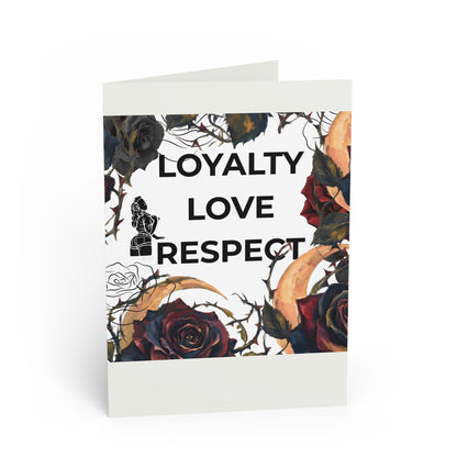 2-in-1 Loyalty Love Respect Floral Greeting Card & Postcard