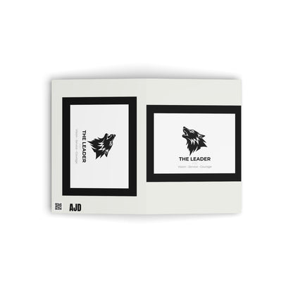 The Leader Wolf Greeting Card – Vision, Service, Courage
