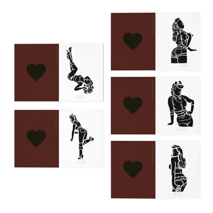 5-Pack Pin-Up Greeting Cards (Blank Inside)