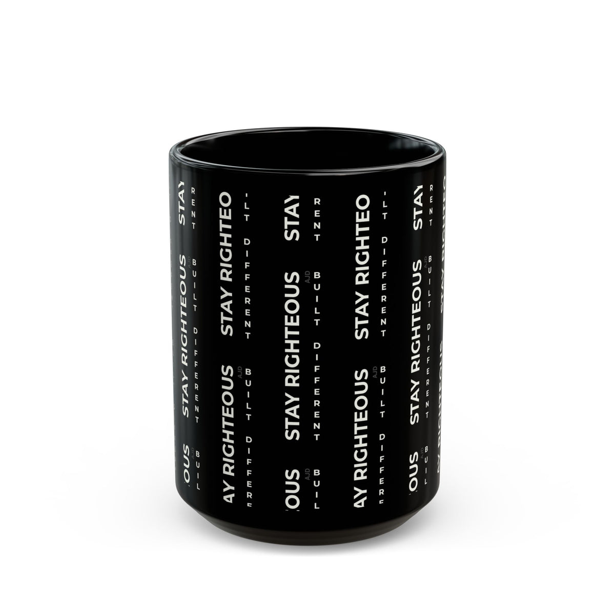 Stay Righteous Black Mug