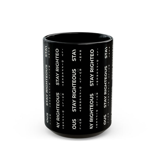 Stay Righteous Black Mug