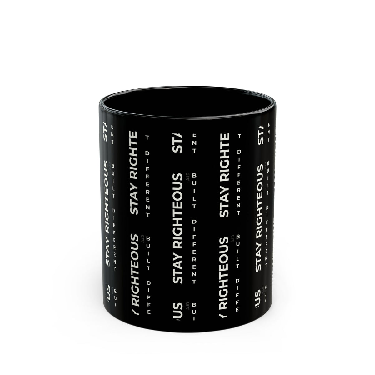 Stay Righteous Black Mug