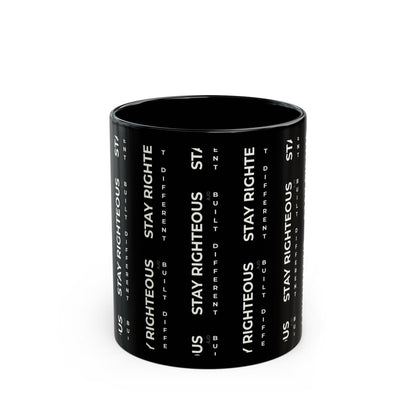 Stay Righteous Black Mug