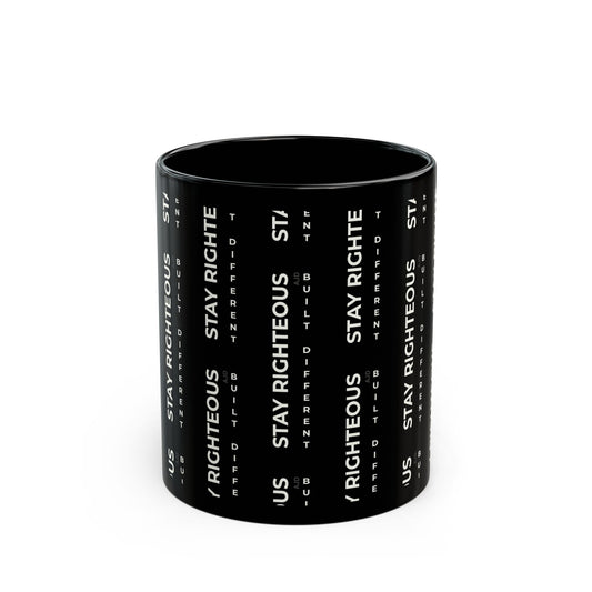 Stay Righteous Black Mug
