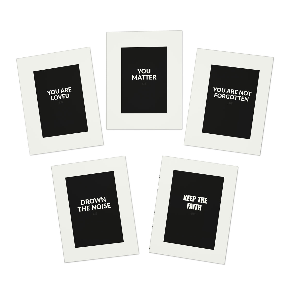 2-in-1 Greeting Cards & Postcards, 5-Pack