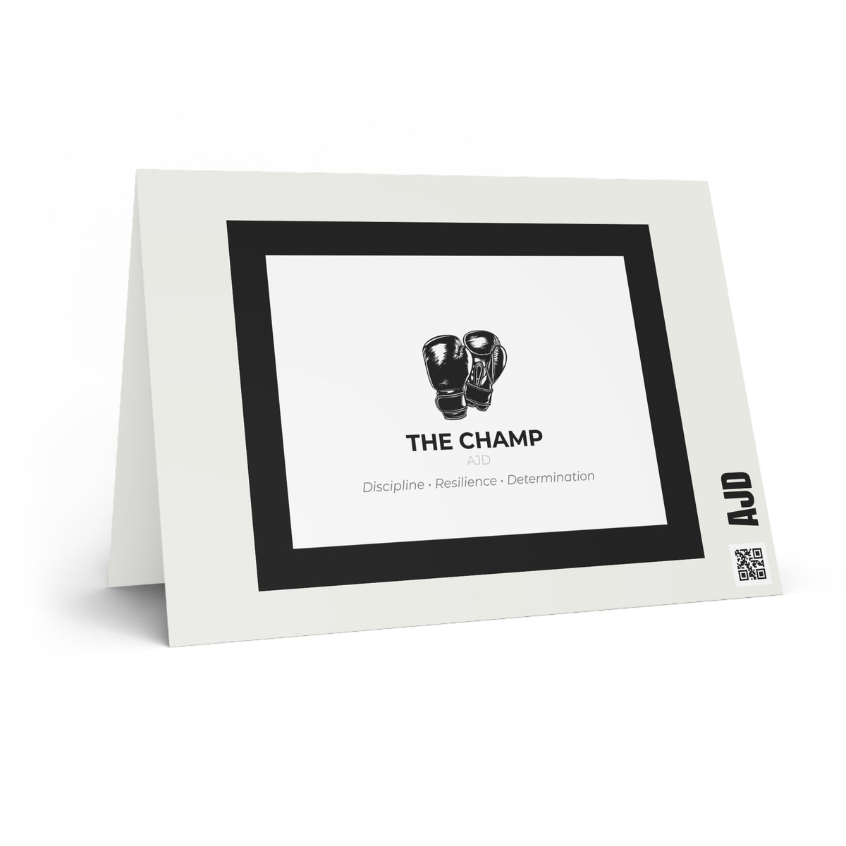 2-in-1 The Champ Motivation Greeting Card & Postcard