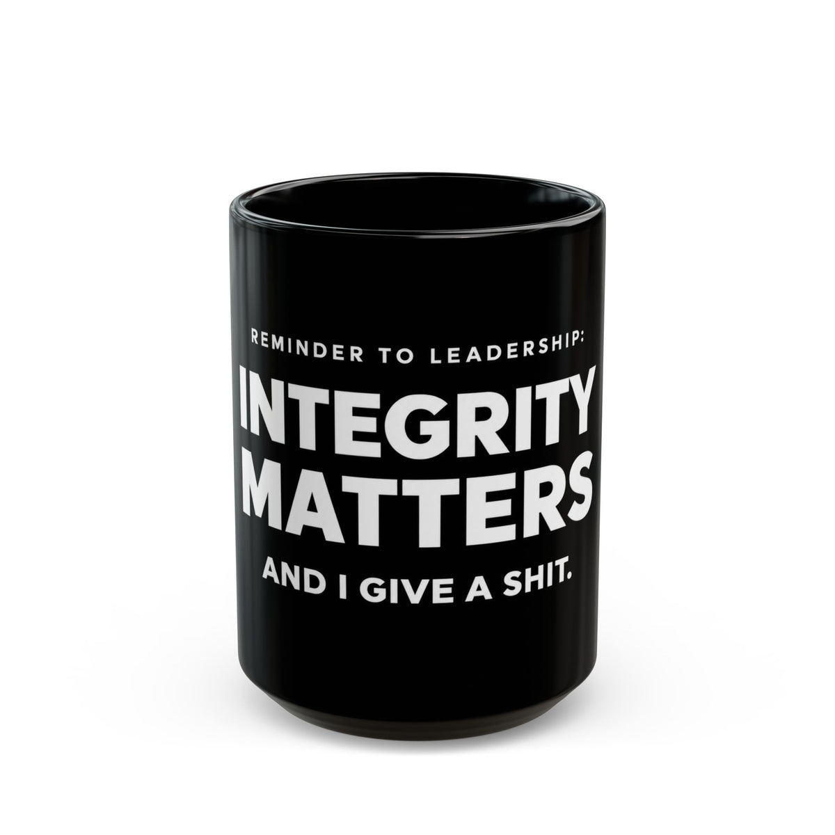 Integrity Matters Leadership Black Mug