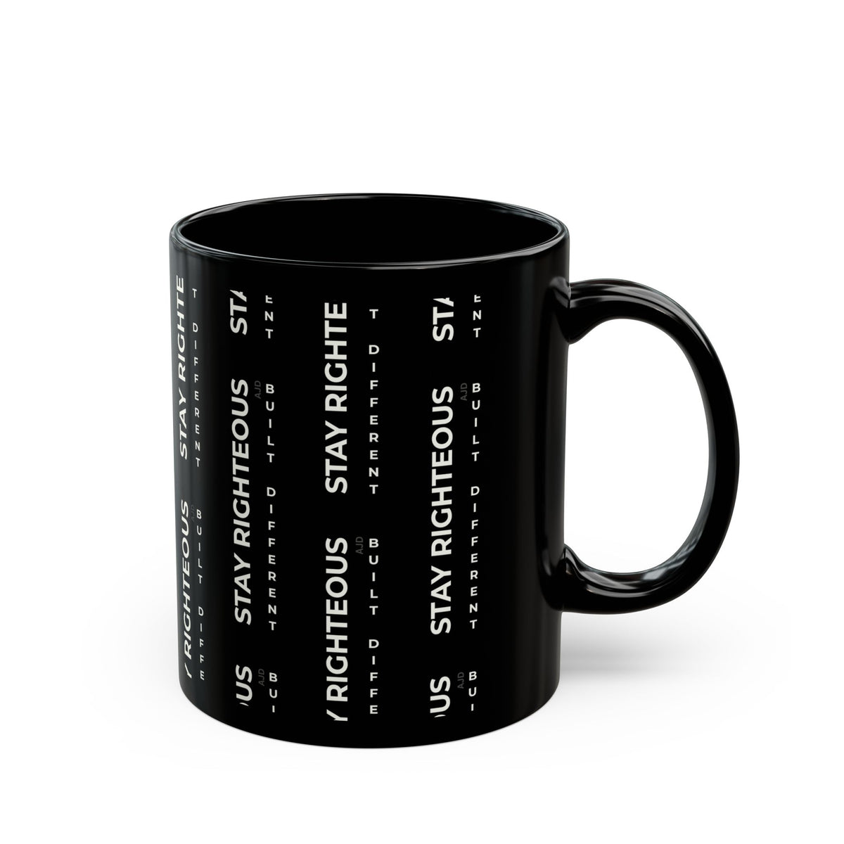 Stay Righteous Black Mug