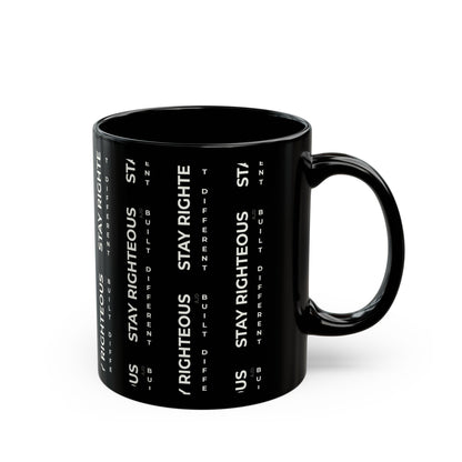Stay Righteous Black Mug